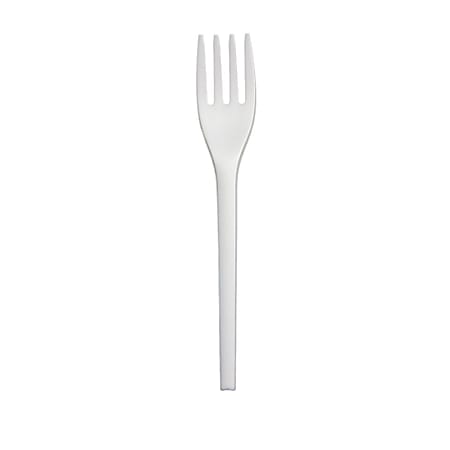 StalkMarket Compostable Cutlery Forks, Pearlescent White, Pack Of 1000