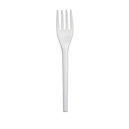 StalkMarket Compostable Cutlery Forks, Pearlscent White, Pack Of