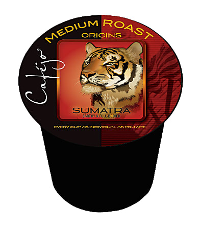 Cafejo Sumatra Single-Serve Coffee Pods, 0.5 Oz, Carton Of 50