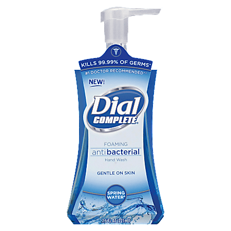 Dial Liquid Antibacterial Hand Soap Unscented 7.5 Oz Bottle - Office Depot