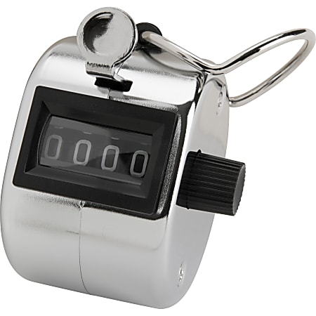 Officemate 66222 Hand Tally Counter, 2HX2W in, Silver