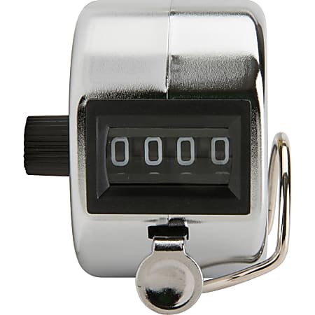 Chrome Handheld Tally Counter with Finger Ring – Marathon Watch