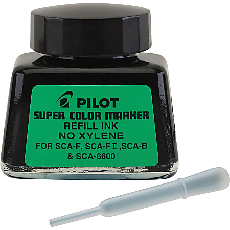 Pilot® Super Color Marker Refill Ink, Fine Point, 0.7 mm, 1 Fl Oz, Black