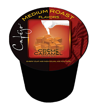 Cafejo® Caramel Creme Single-Serve Coffee Pods, 0.37 Oz, Carton Of 50