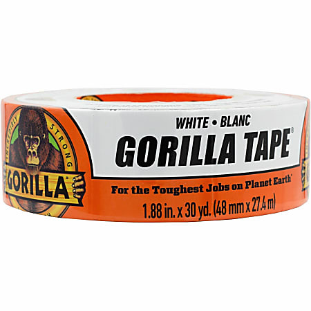 Gorilla Tape - 30 yd Length x 1.88" Width - White - 1 Each