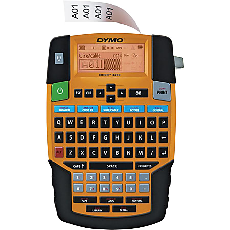 Dymo® Rhino 4200 Soft Case Labelmaker Kit, Yellow/Black