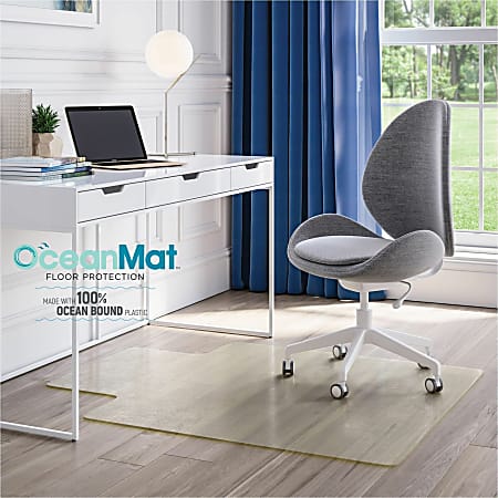 Deflecto OceanMat Chairmat - Hard Floor, Wood Floor, Tile Floor, Laminate Floor, Floor, Commercial45"x 53" Depth - CM2G232OCB
