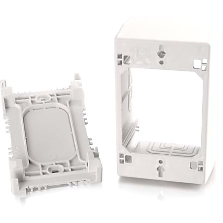 C2G Wiremold Uniduct Single Gang Extra Deep Junction Box - White - 1-gang - White