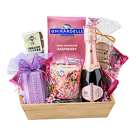 Napa Sonoma Mini Champagne Birthday Jubilation Gift Crate - 6 items