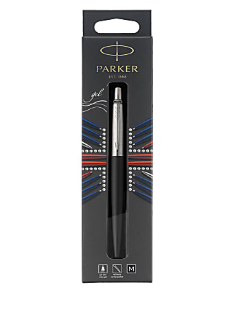 Parker® Jotter Gel Pen, Medium Point, 0.7 mm, Black Barrel, Black Ink