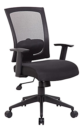 Boss Office Products Mesh-Back Task Chair, With Antimicrobial Protection, Black