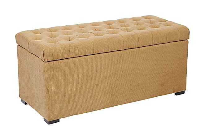 Office Star™ Ave Six Sahara Tufted Storage Bench, Nugget