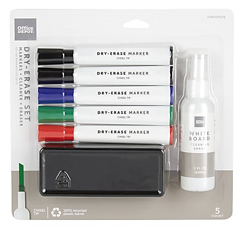 Magnetic Black Dry Erase Markers - Set of 15