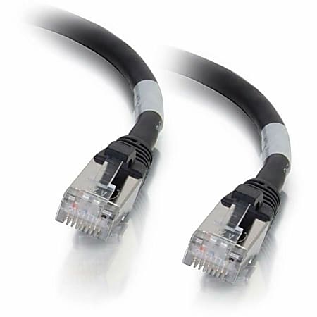 C2G-15ft Cat6a Snagless Shielded (STP) Network Patch Cable - Black - Category 6a  - 00718