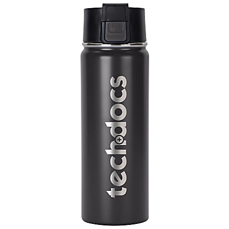 Custom Saratoga Flip Lid Stainless Steel Water Bottle, 20 Oz