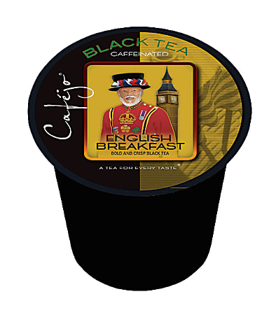 Cafejo® Single-Serve Tea Cups, English Breakfast, 0.4 Oz, Carton Of 50