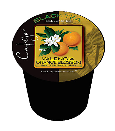 Cafejo® Single-Serve Tea Cups, Valencia Orange Blossom, 0.4 Oz, Carton Of 50