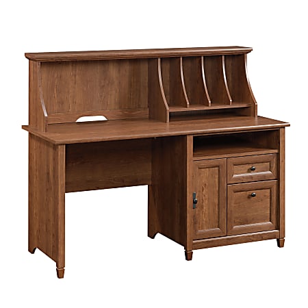 Sauder edge water computer cheap desk with hutch