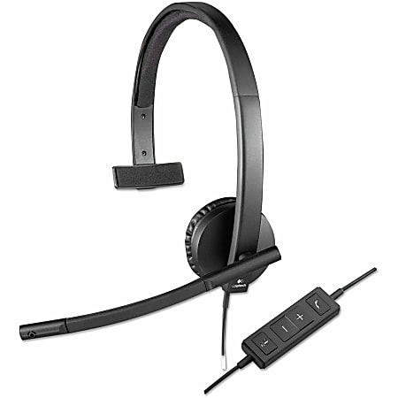 Logitech USB Headset Mono H570e - Mono - USB - Wired - 31.50 Hz to 20 kHz - Over-the-head - Monaural - 981000570