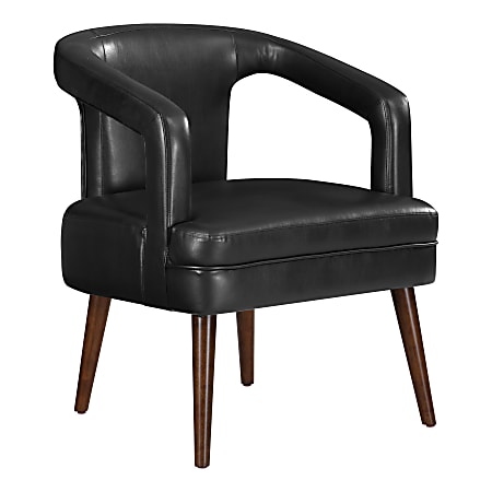 Office Star™ Mason Faux Leather Accent Guest Chair, Black