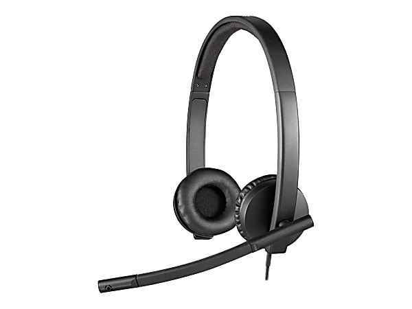 Logitech® H570E USB Stereo Headset, Black