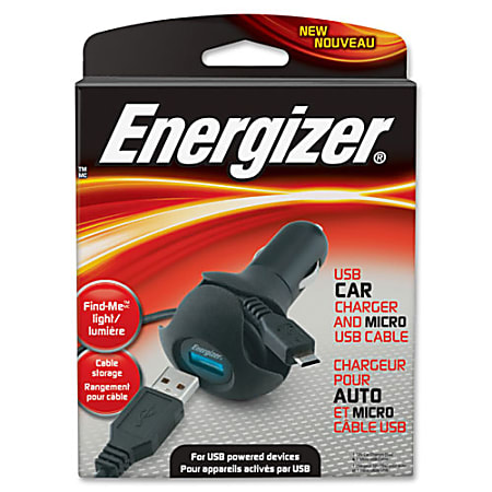 Energizer® USB Car Charger And Micro USB Cable