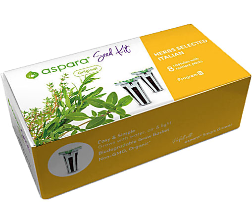 Aspara Selected Italian Herbs Seed Kit, Kit Of 8 Capsules