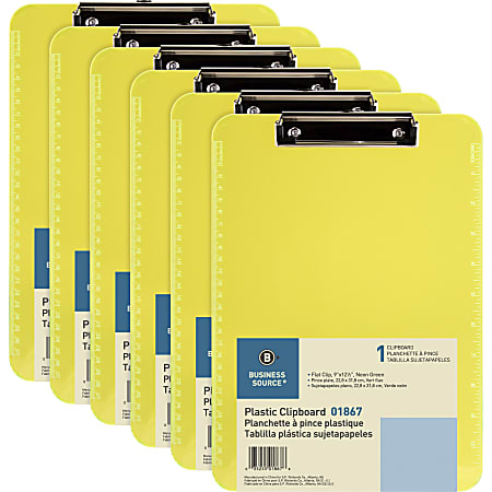 Business Source Flat Clip Clipboard - 9 Business Source Flat Clip Clipboard - 9