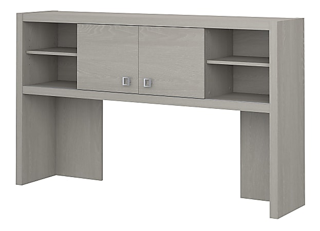kathy ireland® Office by Bush Business Furniture Echo Hutch, 60"W, Gray Sand, Premium Installation