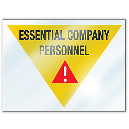 ComplyRight™ Essential Company Personnel Window Clings, English, 3" x 4", Pack Of 5 Clings