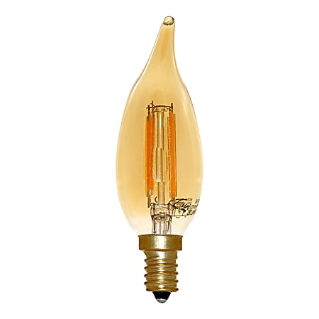 Euri BA10 Amber Glass Dimmable 280 Lumens LED Filament Bulb, 4 Watt, 2,400 Kelvin