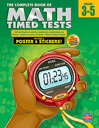 Common Core The Complete Book of Math Workbook,Timed Tests, Grades 3-5