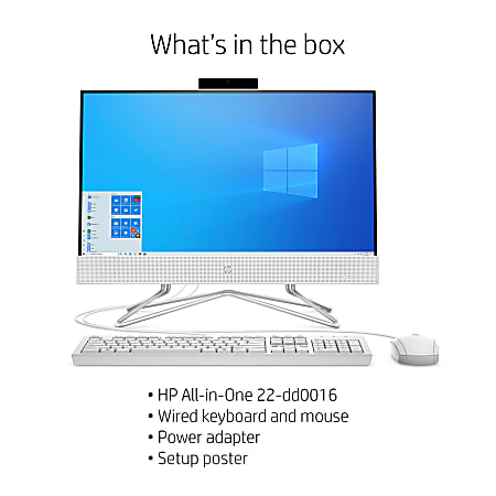 HP 22 dd0016 All in One Desktop PC 21.5 Screen AMD Athlon Silver