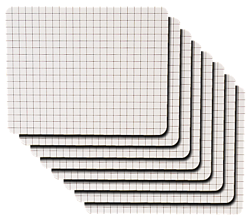 Kleenslate® Rectangular Paddle Replacement Surfaces, 8" x 10", Graph, Pack Of 8