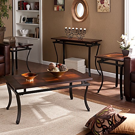 SEI Furniture Modesto Tables, Espresso, Set Of 4