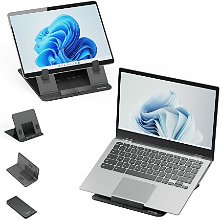 Plugable Drawing Tablet Stand Folio, Portable Foldable Laptop Stand with 4 Adjustable Angles - iPad Holder Stand for Laptop and Tablets Up to 16" , iPad Air, iPad Pro, MacBook Pro, Windows (PT-STANDX)