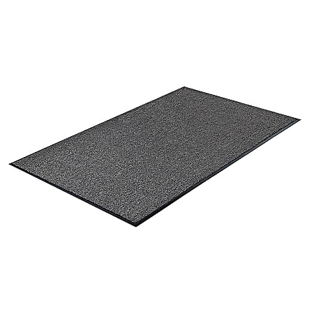 Genuine Joe Silver Series Walk-Off Indoor Mat, 4' x 6', Charcoal