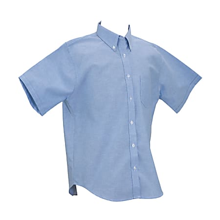 Royal Park Ladies Uniform, Short-Sleeve Oxford Polo Shirt, Medium, Blue