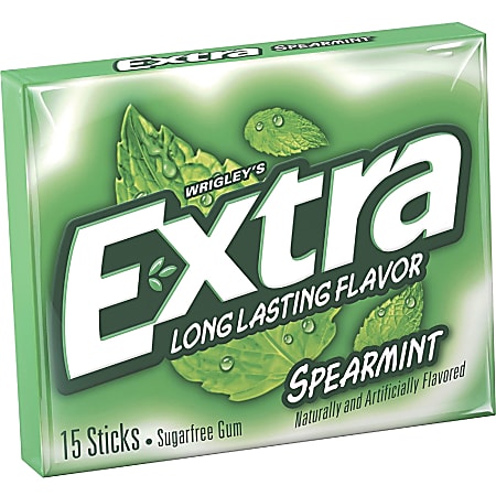 Mars Spearmint Flavored Chewing Gum - Spearmint - 10 / Box