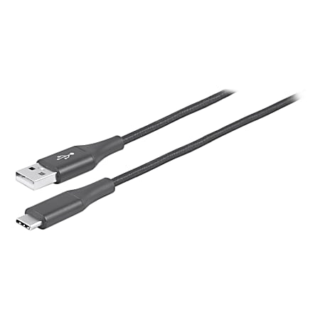 Ativa Braided USB C Charge and Sync Cable6Gray 47235 - Office Depot