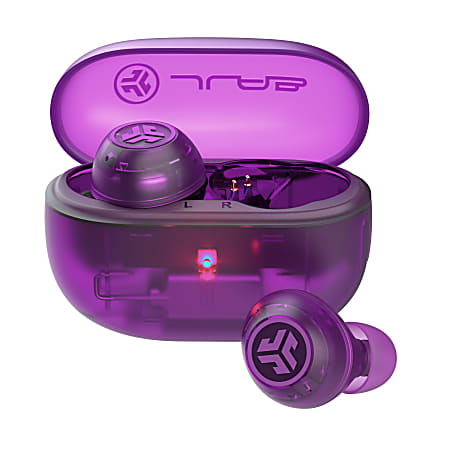 JLab Audio Go Pop ANC True Wireless Earbuds, Translucent Purple