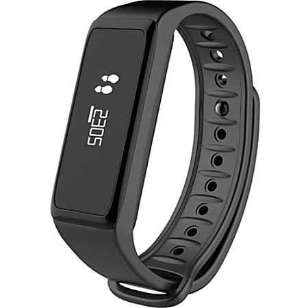 MyKronoz ZeFit2 Smart Band - Wrist - Pedometer, Accelerometer - Calendar, Text Messaging, Email - Sleep Quality, Steps Taken, Distance Traveled, Calories Burned - 128 x 32 - Touchscreen - Bluetooth - Bluetooth 4.0 + LE - Black - Health & Fitness