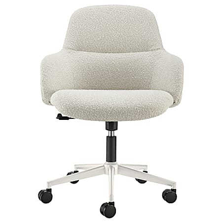 Eurostyle Mia Fabric Mid-Back Office Chair, White