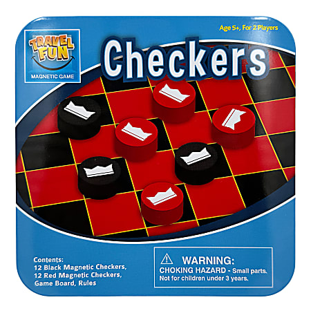 Innovative Designs Checkers Magnetic Travel Game Tin, 5+