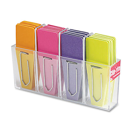 Clip-Rite™ Color Clip-Flags, 3/4" x 2 1/4", Assorted Colors, Pack Of 36