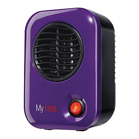 Lasko® MyHeat™ 200 Watts Electric Heater, 6.1"H x 3.8"W x 4.33"D, Purple