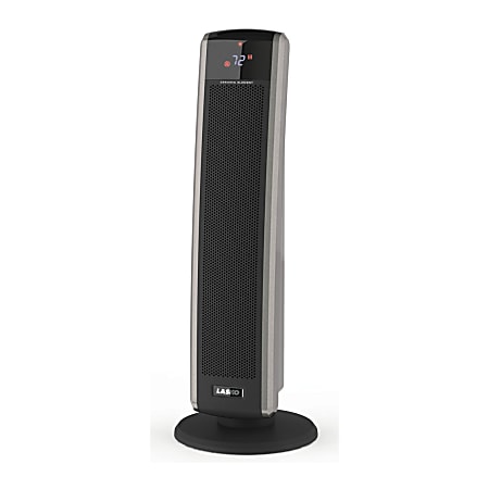 Lasko 5586 Radiative Heater - Ceramic - Electric - 1500 W - 2 x Heat Settings - Timer - Tower - Dark Gray