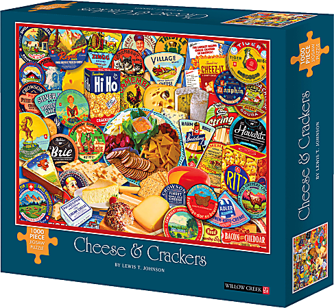 Willow Creek Press 1,000-Piece Puzzle, Cheese & Crackers