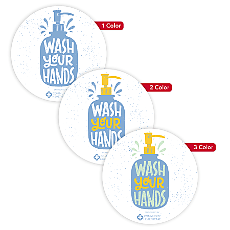 Custom Printed Outdoor Weatherproof 1-, 2- Or 3-Color Labels And Stickers, 5" Circle, Box Of 250 Labels