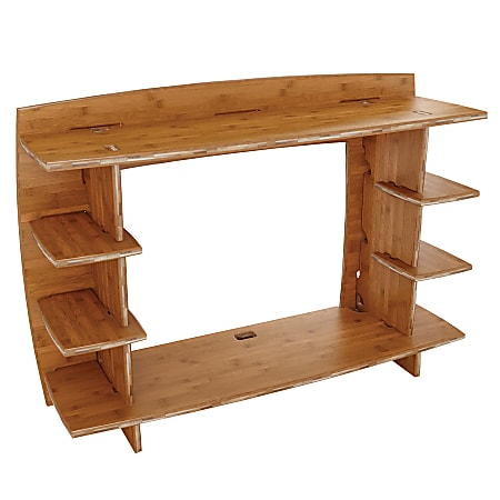 Legare Sustainable™ Bamboo 36" Desk Hutch, Carbonized Amber